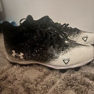 Under Armour Speckled Black and White Cleats